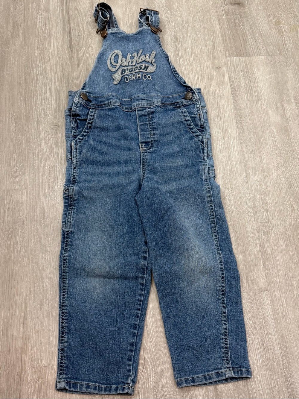 5t OshKosh B'gosh Blue Denim Logo Overalls